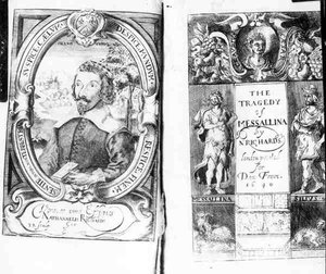 Frontispiz von Die Tragödie von Messallina von Nathanael Richards, veröffentlicht 1640