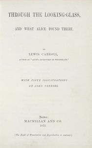 Frontispiz zu Alice hinter den Spiegeln von Lewis Carroll (1833-98), veröffentlicht von Macmillan, 1872