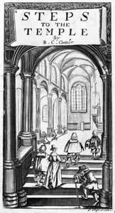 Frontispiz zu Steps to the Temple von Richard Crashaw, graviert von J. Cross, 1648 von English School