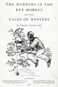 Frontispiz zu Die Morde in der Rue Morgue und andere Erzählungen des Geheimnisses von Edgar Allan Poe, veröffentlicht 1893 von English School