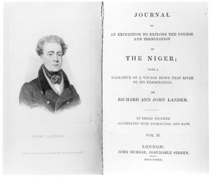 Frontispiz zu Band 2 von Journal of an Expedition to Explore the Course and Termination of The Niger von Richard und John Lander, veröffentlicht 1832
