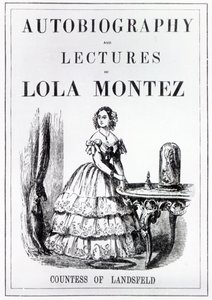 Frontispiz zur Autobiographie und den Vorträgen von Lola Montez, Gräfin von Landsfeld von English School