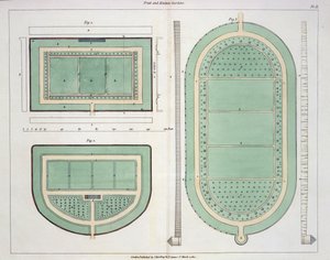 Obst- und Küchengärten, aus Hints on the Formation of Gardens and Pleasure Grounds von John Claudius Loudon (1783-1843) veröffentlicht 1812