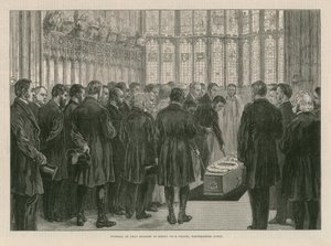 Beerdigung von Dean Stanley in der Kapelle von Heinrich VII von English School