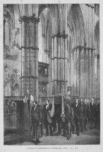 Beerdigung von Dr. Livingstone in der Westminster Abbey von English School