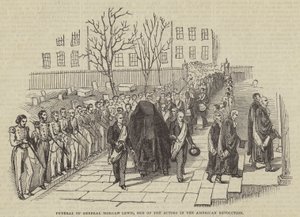 Beerdigung von General Morgan Lewis, einer der Akteure der Amerikanischen Revolution von English School