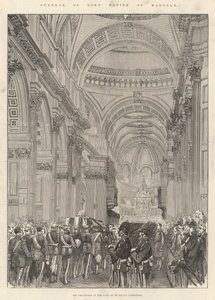 Beerdigung von Lord Napier von Magdala (Gravur) von English School