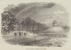 Beerdigung des Earl of Carlisle in Castle Howard (Gravur) von English School