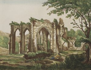 Furness Abbey, Lancashire, 1810 (Farbstich)