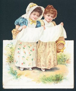 Mädchen sammeln Eier von English School