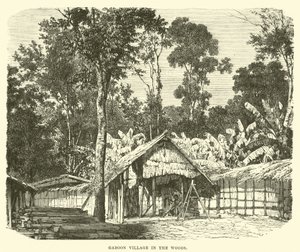 Gabun-Dorf im Wald von English School