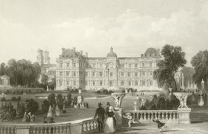 Gartenfront des Luxemburger Palastes - Paris von English School