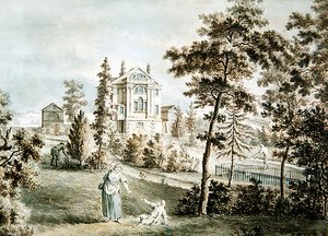 Gartenpavillon in einem Park, ca. 1725 von English School