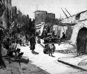Garibaldi-Straße, Taranto, Italien, aus 
