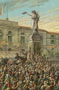 Garibaldi enthüllt das Mentana-Denkmal in Mailand von English School