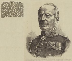 General Herwarth von Bittenfeld, Kommandeur der deutschen Reserven (Stich) von English School
