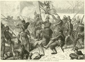 General Von Budretzky führt den Angriff auf Le Bourget an, Oktober 1870 von English School
