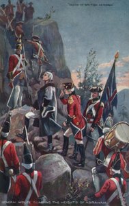 General Wolfe erklimmt die Höhen von Abraham, Quebec, 1759 von English School
