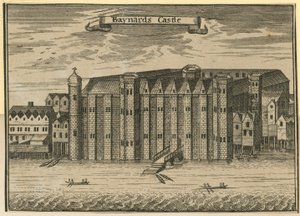 Allgemeine Ansicht von Baynards Castle von English School