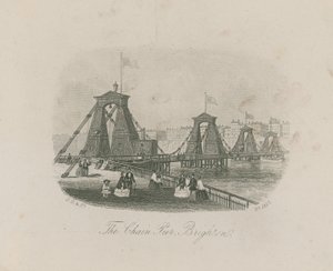Allgemeine Ansicht der Menschen auf dem Kettenpier von English School