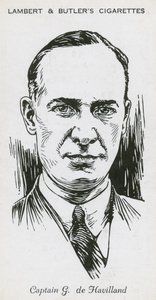 Geoffrey de Havilland, englischer Flieger und Flugzeugkonstrukteur von English School