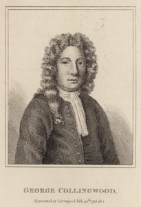 George Collingwood, Hingerichtet in Liverpool am 25. Februar 1715-16 von English School