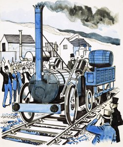 George Stephensons Rocket von English School