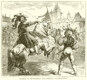 Georg von Frundsberg und deutsche Landsknechte von English School