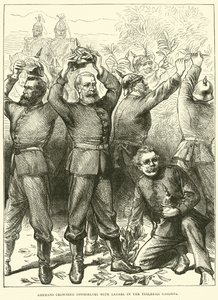 Deutsche krönen sich mit Lorbeer im Tuileriengarten, März 1871 von English School