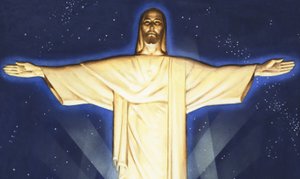 Riesige Christusfigur