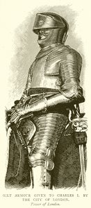 Vergoldete Rüstung, geschenkt an Karl I. von der Stadt London von English School