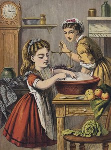 Mädchen hilft in der Küche