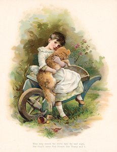 Mädchen mit ihrem Hund von English School