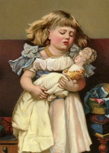 Mädchen mit kranker Puppe von English School