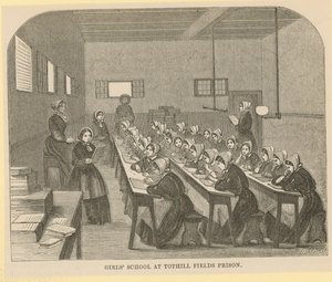 Mädchenschule im Tothill Fields Prison von English School