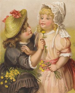 Mädchen mit Butterblumen von English School