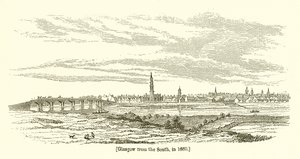 Glasgow von Süden, 1660 von English School