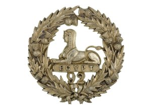 Glengarry-Abzeichen, ca. 1874-81 (Weißmetall)