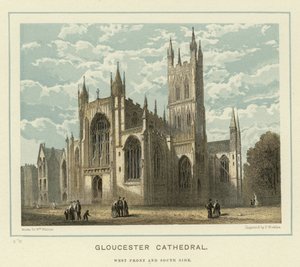 Gloucester Kathedrale, Westfront und Südseite von English School