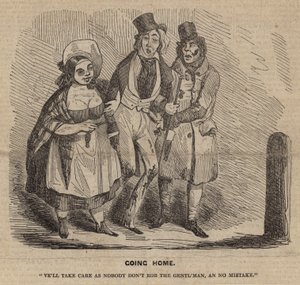 Nach Hause gehen; Karikatur von English School