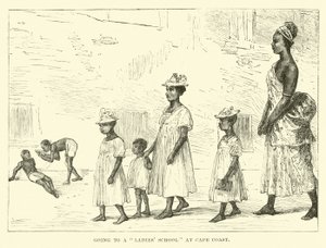Auf dem Weg zu einer Mädchenschule in Cape Coast von English School
