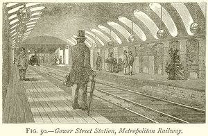 Gower Street Station, Metropolitan Railway von English School