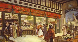 Grainger Market Hall Bazaar Newcastle, existiert noch in seiner ursprünglichen Form, 1895 von English School