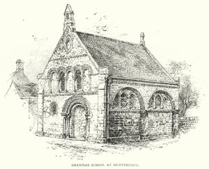 Grammar School in Huntingdon (Gravur) von English School