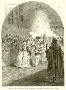 Großer Ball im alten Greenwich-Palast: Heinrich VIII. tanzt mit Anne Boleyn von English School