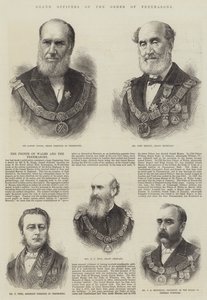 Großoffiziere des Freimaurerordens (Stich) von English School