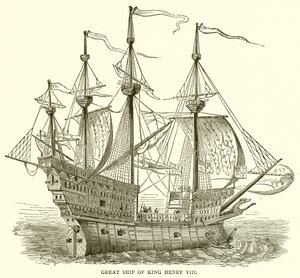 Großes Schiff von König Heinrich VIII. von English School