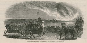 Großes Feuer in der Nähe von Battersea