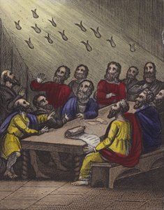 Groß war der Tag, die Freude war groß ... (farbiger Stich) von English School