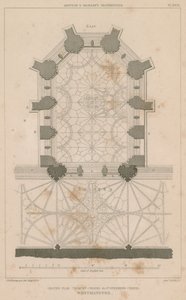 Grundriss der Chantry Kapelle, St. Stephens Kapelle, Westminster Palace von English School